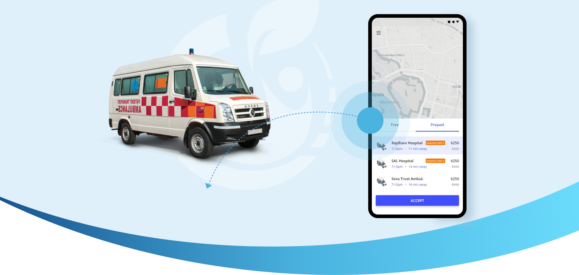 EHO is a quick way to request and track ambulances near to you.